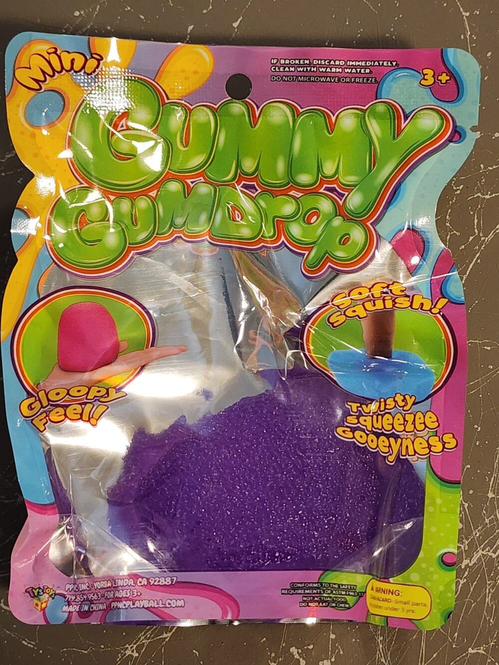 Mini Purple Gummy Gumdrop Squishy